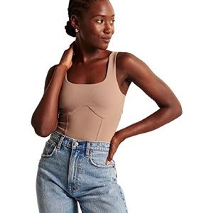 SOLDAbercrombie and Fitch Double Layered Seamless Fabric Corset Bodysuit